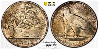 1935 50C Connecticut MS65