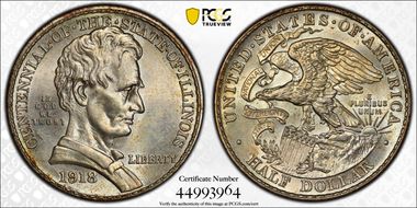 1918 50C Lincoln-Illinois MS64