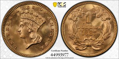 1887 G$1 MS66