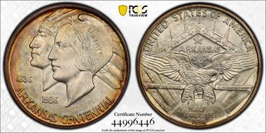 1936-S 50C Arkansas MS67