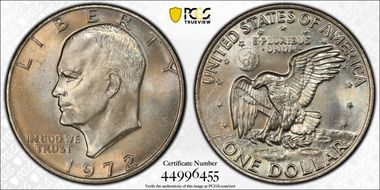 1972 $1 Type 3 MS65+ 