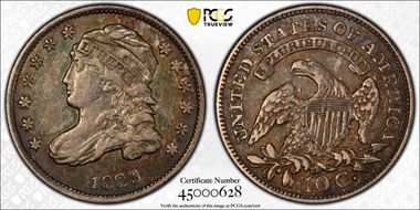 1829 10C Extra Large 10C, JR-1, FS-902 XF40