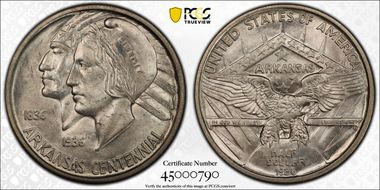1936-S 50C Arkansas MS65