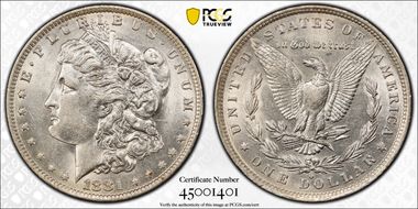 1881-O $1 AU55