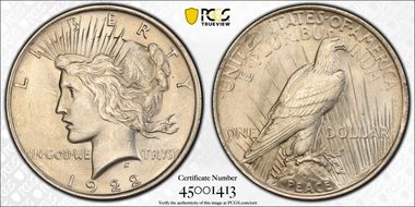 1922 $1 MS63