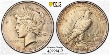 1923 $1 AU58