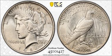 1924 $1 AU58