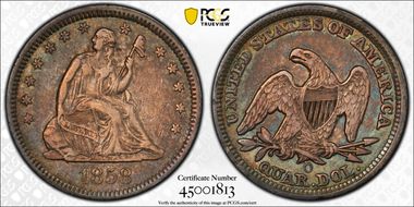 1858-O 25C VF35