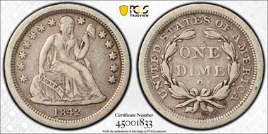 1842-O 10C F-104a VF20