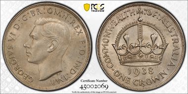 1938 Crown KM-34  Ag MS64