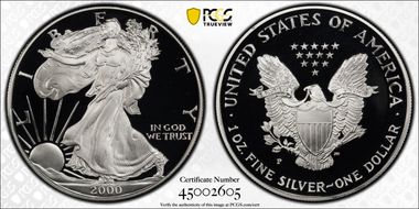 2000-P $1 Silver Eagle PR69DCAM