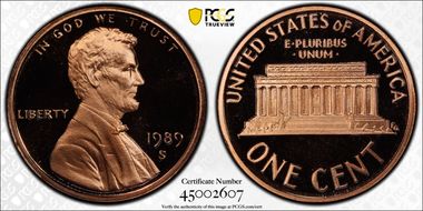1989-S 1C PR69DCAM