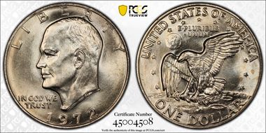 1972 $1 Type 3 MS64