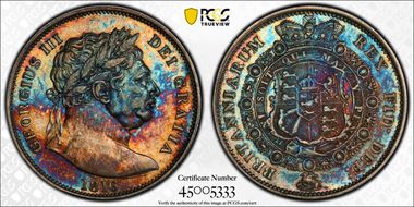 1816 1/2 Cr S-3788 AU55