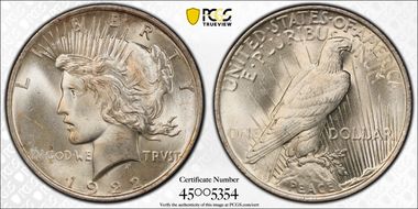 1922 $1 MS66