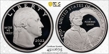 2022-S 25C Dr. Sally Ride-Silver First Strike PR70DCAM
