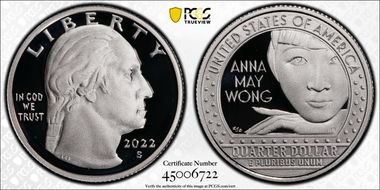 2022-S 25C Anna May Wong-Silver First Strike PR70DCAM