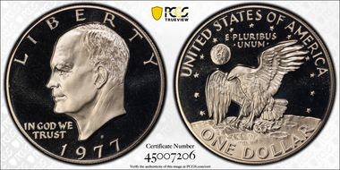 1977-S $1 PR68DCAM