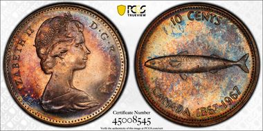 1967 10C 0.800 Ag MS66