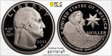 2022-S 25C Wilma Mankiller First Strike PR70DCAM