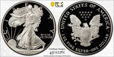 1994-P $1 Silver Eagle PR69DCAM