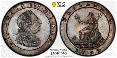 1797 2D S-3776 MS64BN
