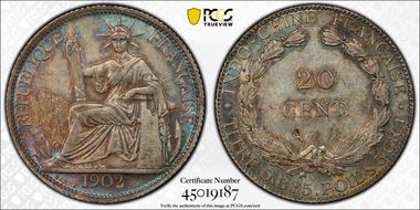 1902-A 20C Lec-205 AU58