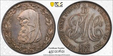 1787 Tk 1D DH-5 Anglesey Silver PR62