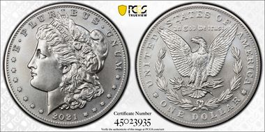 2021-S $1 Morgan Dollar 100th Anniversary First Strike MS70