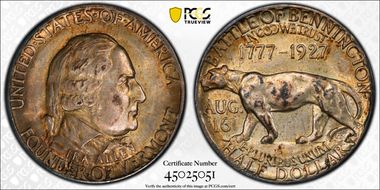 1927 50C Vermont MS63