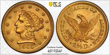 1905 $2.50 MS67+