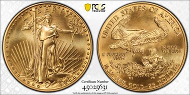 1986 $25 Gold Eagle MS69