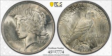 1923 $1 MS62