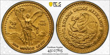 1993-Mo 1/20 oz Libertad Au MS67