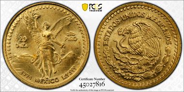 1994-Mo 1/20 oz Libertad Gold MS68