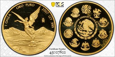 2007-Mo Onza Libertad Au PR65DCAM