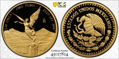 2020-Mo 1/10 oz Libertad Gold PR70DCAM