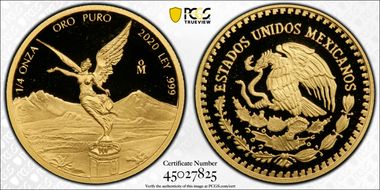 2020-Mo 1/4 oz Libertad Gold PR70DCAM