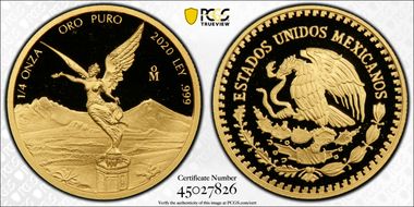 2020-Mo 1/4 oz Libertad Gold PR70DCAM