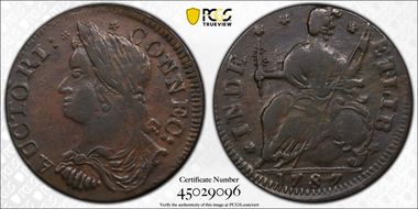 1787 CT 1/2P DB Left, Miller 28-m VF35BN