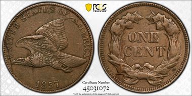 1857 1C Flying Eagle XF40