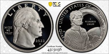 2022-S 25C Dr. Sally Ride-Silver First Strike PR70DCAM