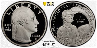2022-S 25C Dr. Sally Ride-Silver First Strike PR70DCAM