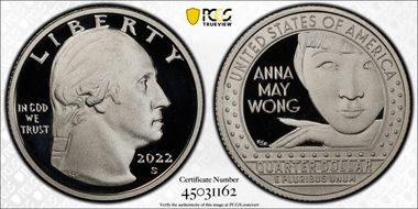 2022-S 25C Anna May Wong-Silver First Strike PR69DCAM
