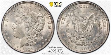 1921 $1 Morgan MS63