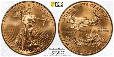 1998 $50 Gold Eagle MS68
