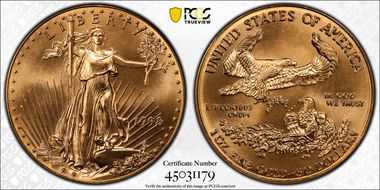 1998 $50 Gold Eagle MS68