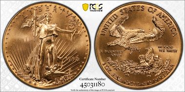 1998 $50 Gold Eagle MS68