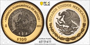 2013-Mo 100 P Insurgent Coin Numismatic Heritage PL70
