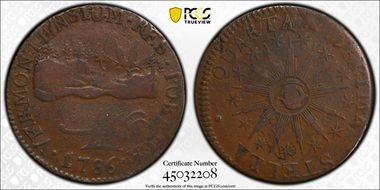 1786 VT 1/2P Vermontensium F15BN